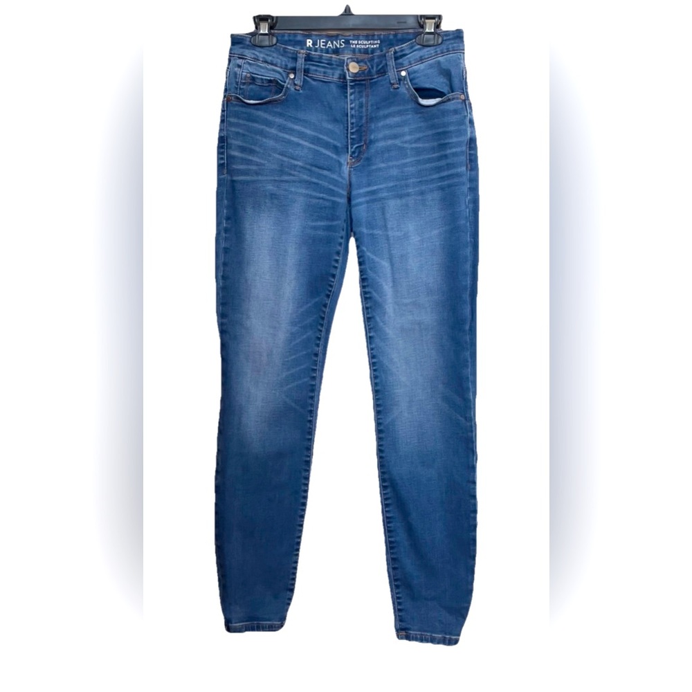 R Jeans, Skinny Blue Jeans with Natural Fading